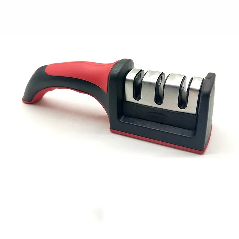 Afilador de cuchillos versátil de 3 etapas
