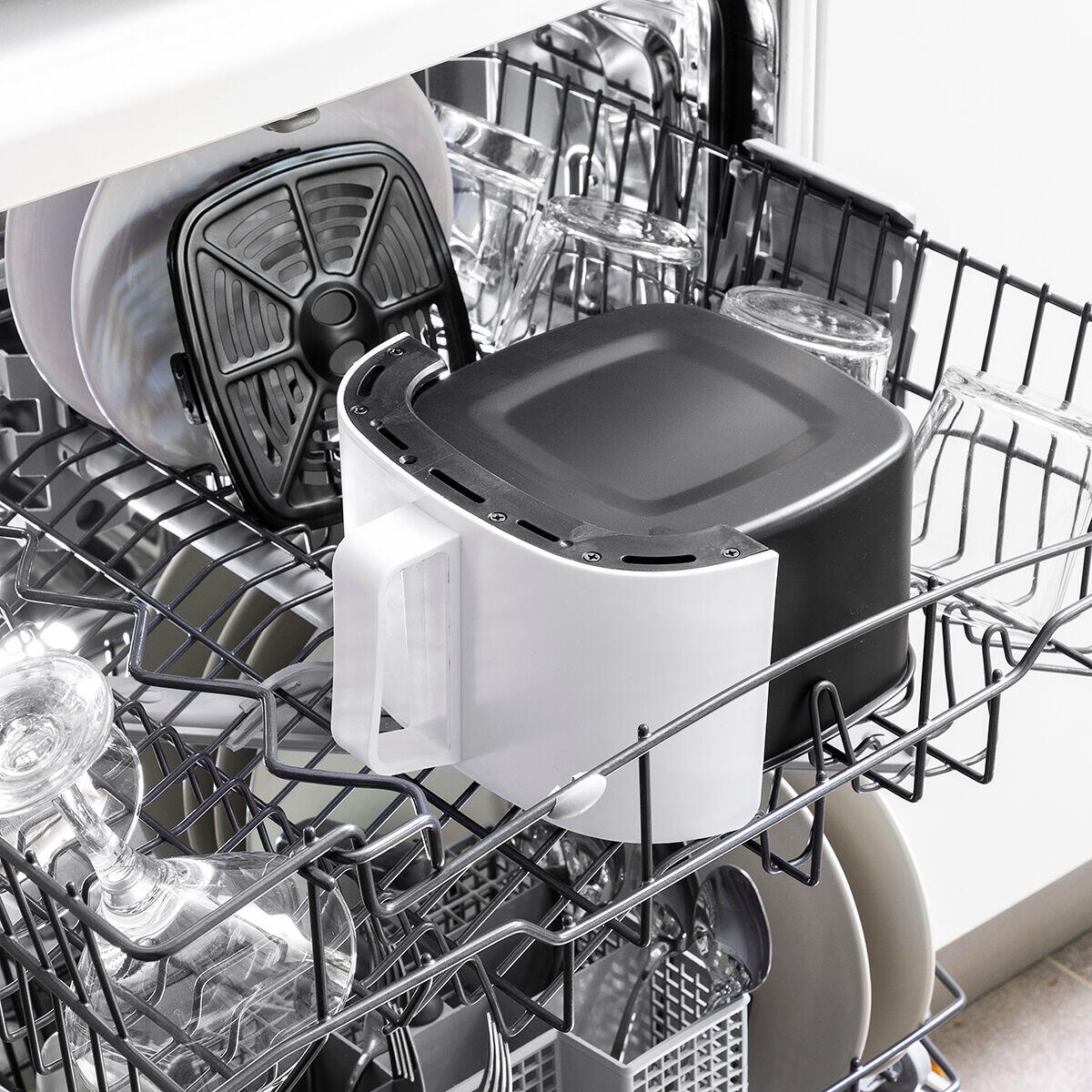 Freidora de Aire Blanca 1200W Compacta 2 L