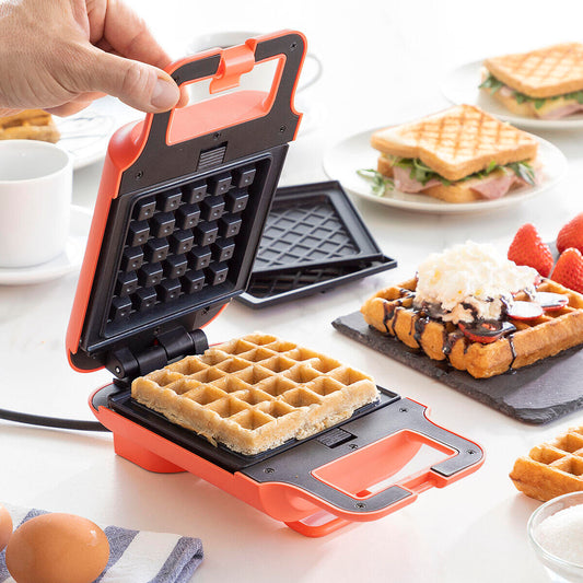 Gofrera y Sandwichera 2 en 1 con Recetas